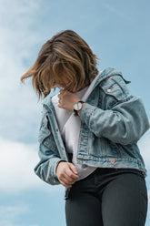 Women's Cropped Denim Jacket – Blue