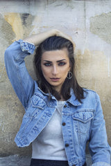 Women's Cropped Denim Jacket – Blue