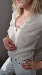 Women's Classic White Button-Up Shirt